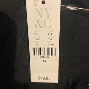 New York & Company Women's Black Flare Pants